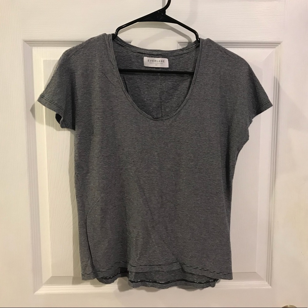 Black and white striped tee